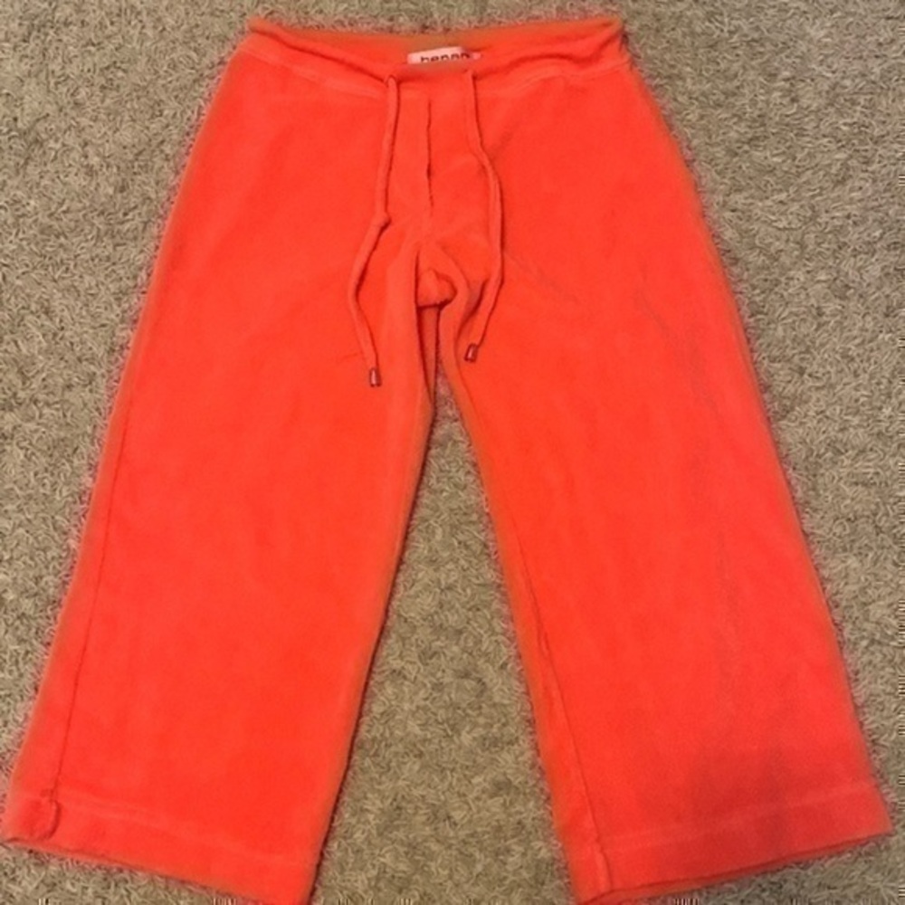 Benard Sport Petite terry cloth coral capris small